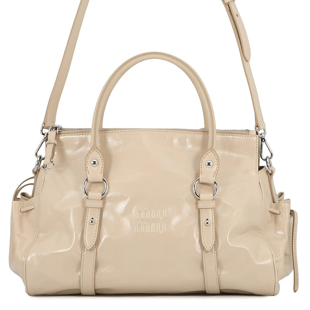 Miu Miu handbag calf leather Beige Cream bag